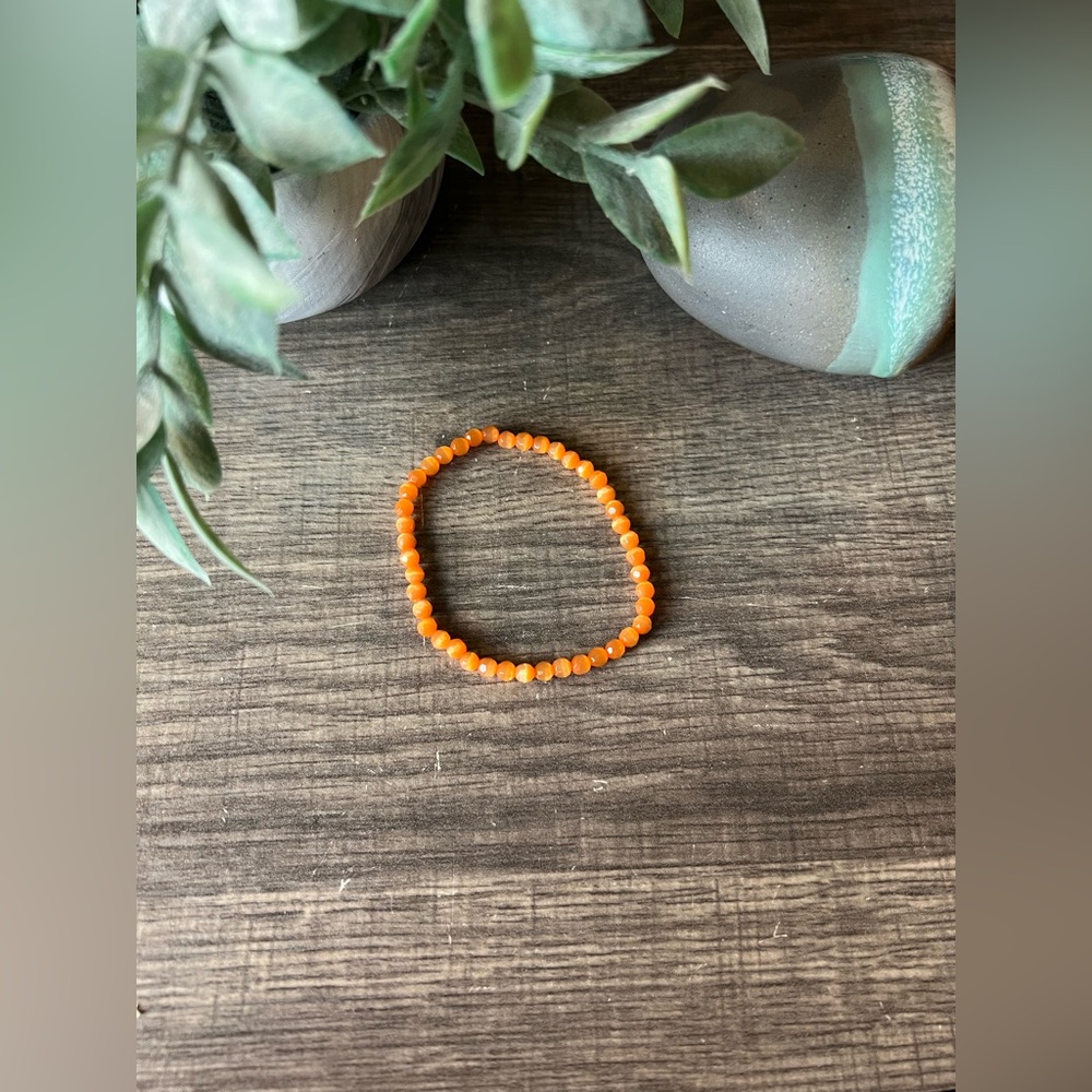 Orange Beaded Bracelet